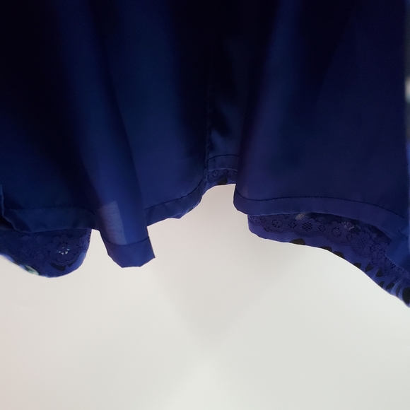 Kate Spade NY Dawson Cyber Cheetah Dress Blue V-Neck Printed - Picture 9 of 11